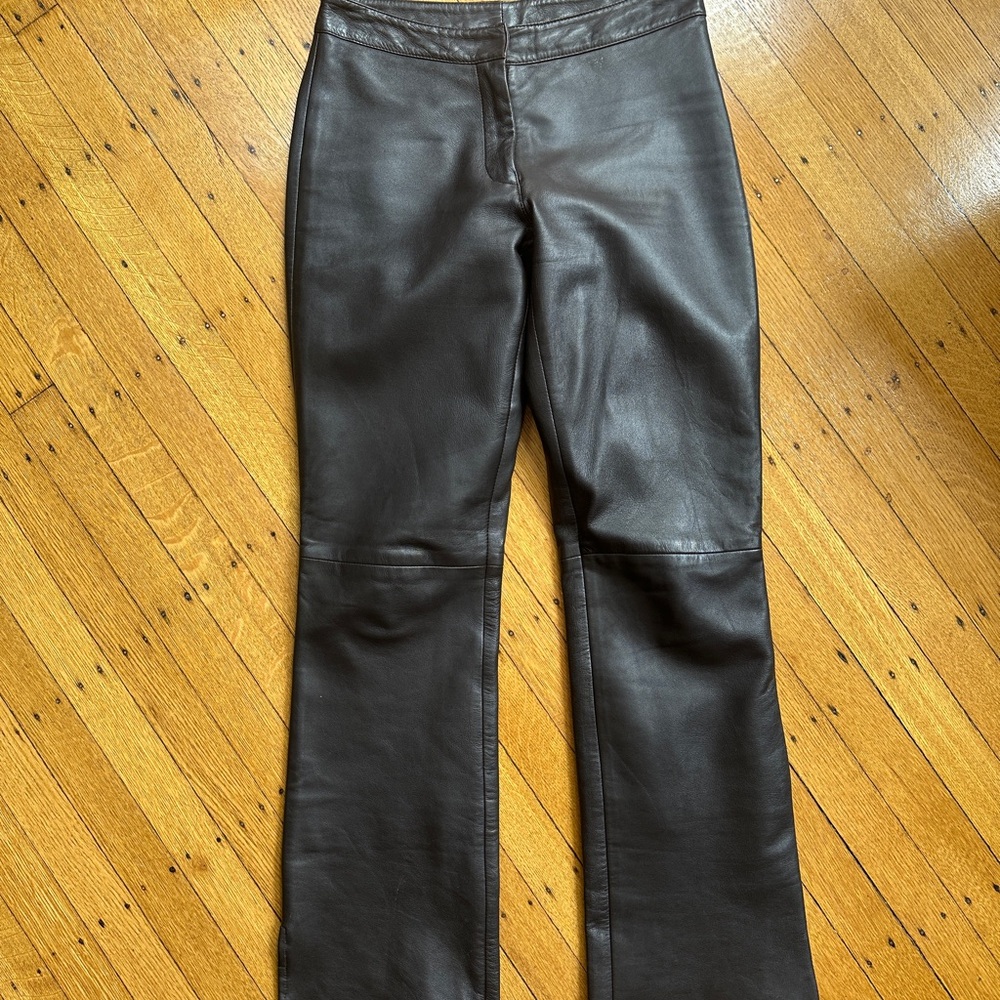 Stylish Brown Leather Pants